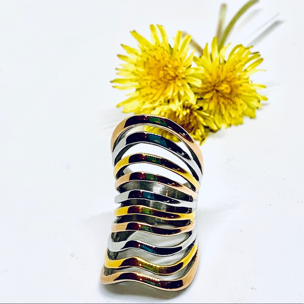 Tricolor Gladiator Ring- rave accessory